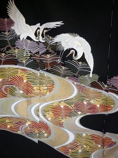 留袖（若松・鶴模様）